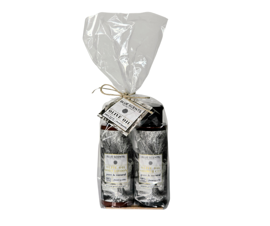 BLUE SCENTS dušo želės ir kūno losjono rinkinys OLIVE OIL